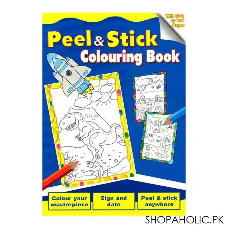 Peel & Stick Colouring Book: Rocket - Main Image