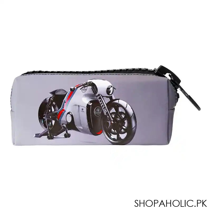 Pencil Pouch Bike, Grey, PP-042 - Main Image