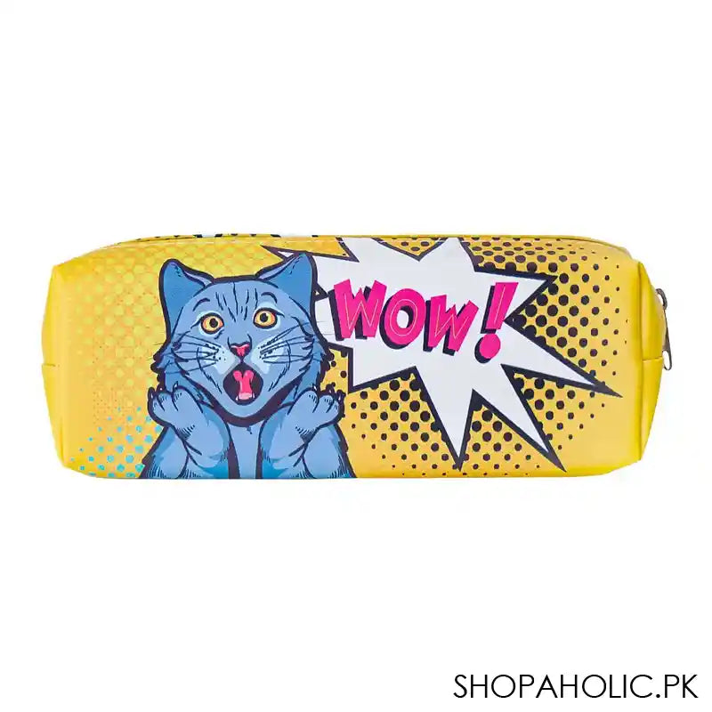 Pencil Pouch Meow Wow! Yellow, PP-001 - Image 2