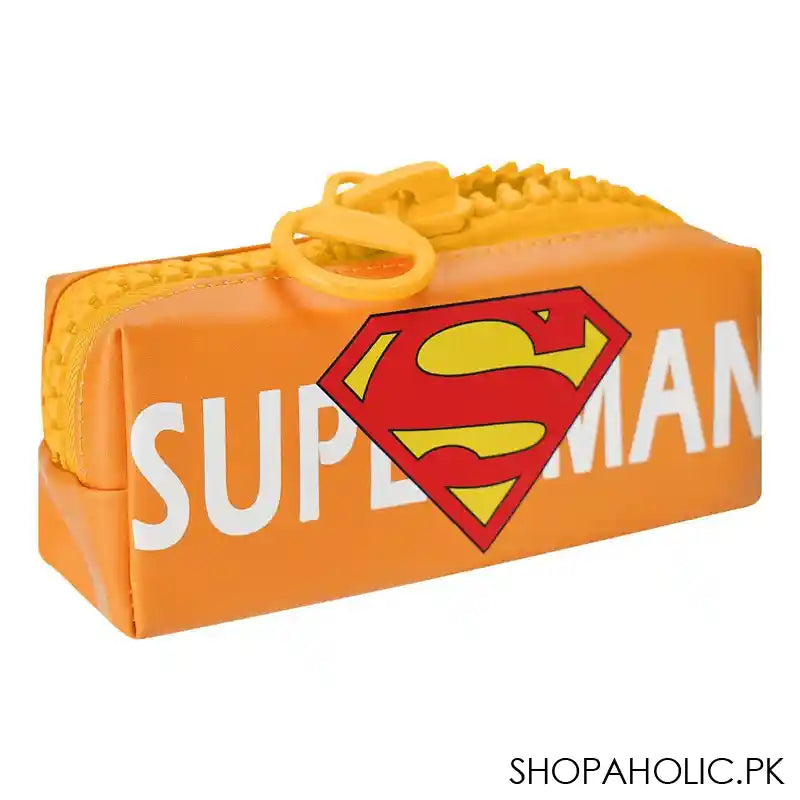 Pencil Pouch Superman, Orange, PP-044 - Image 2