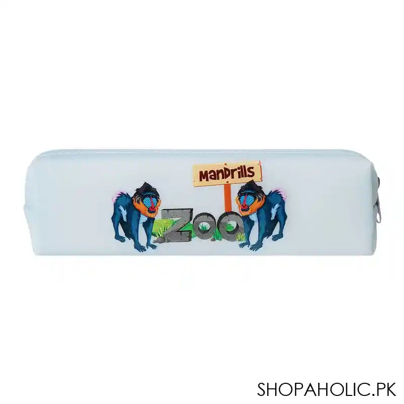 Pencil Pouch Zoo, Sky Blue, PP-009 - Main Image