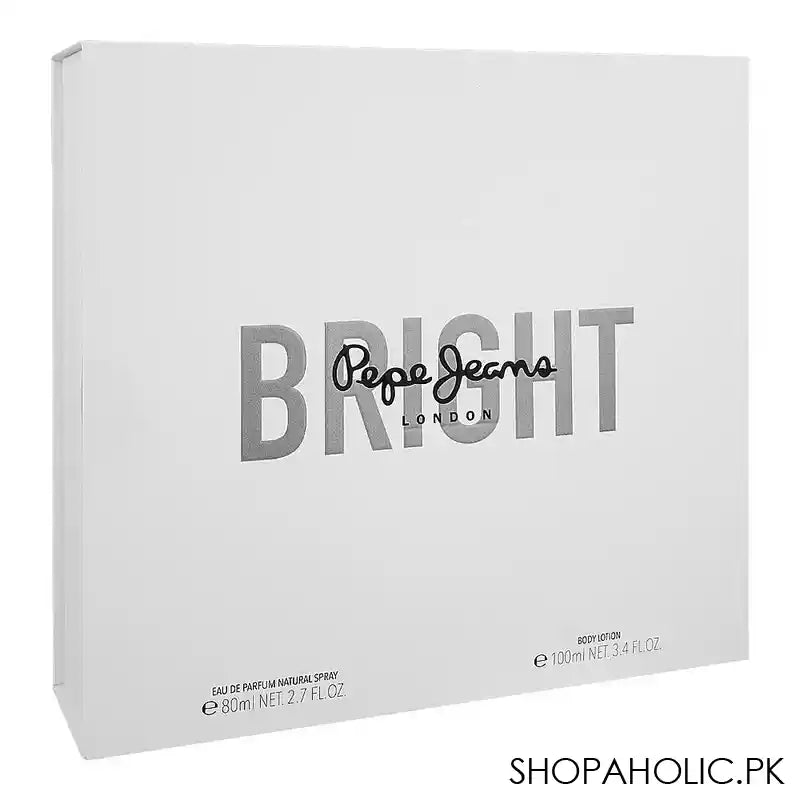 Pepe Jeans London Bright Gift Set, For Women, Eau de Parfum Natural Spray 80ml+Body Lotion 80ml - Image 2