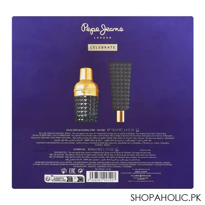 Pepe Jeans London Celebrate Set, For Men, Eau de Toilette Natural Spray 80ml+Shower Gel 80ml - Image 2