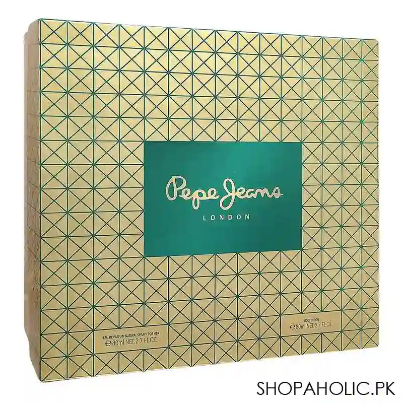 Pepe Jeans London Celebrate Set, For Women, Eau de Parfum Natural Spray 80ml+Body Lotion 80ml - Image 3