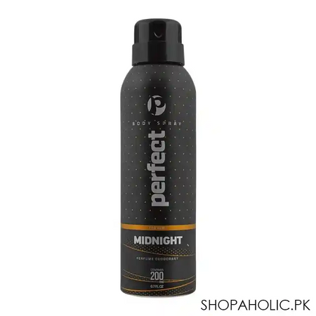 perfect for him midnight perfume deodorant body spray, for men 200ml main image
