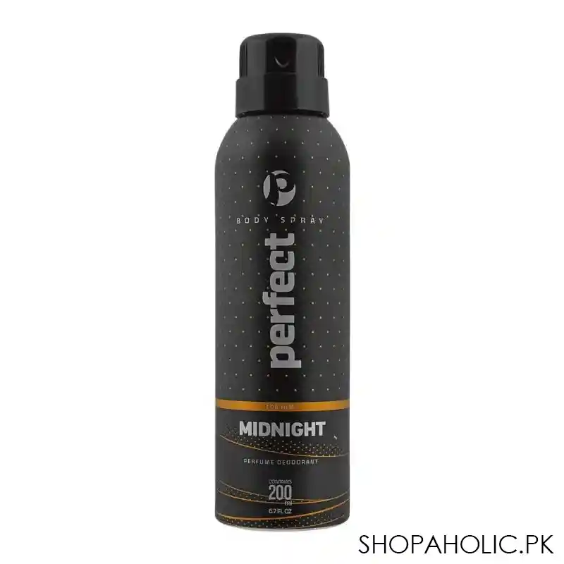 perfect for him midnight perfume deodorant body spray, for men 200ml main image