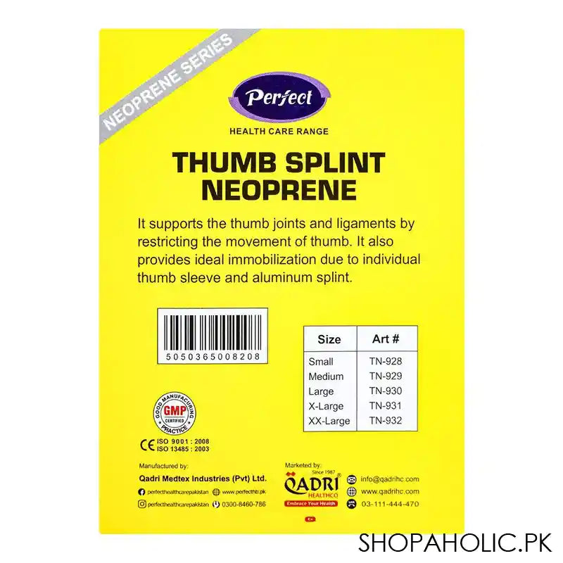 Perfect Thumb Splint Neoprene, Medium - Image 3