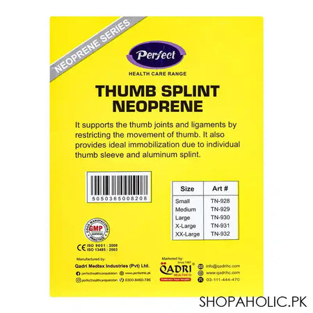 Perfect Thumb Splint Neoprene, Small - Image 3