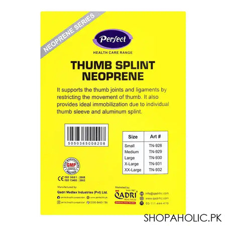 Perfect Thumb Splint Neoprene, X-Large - Image 3