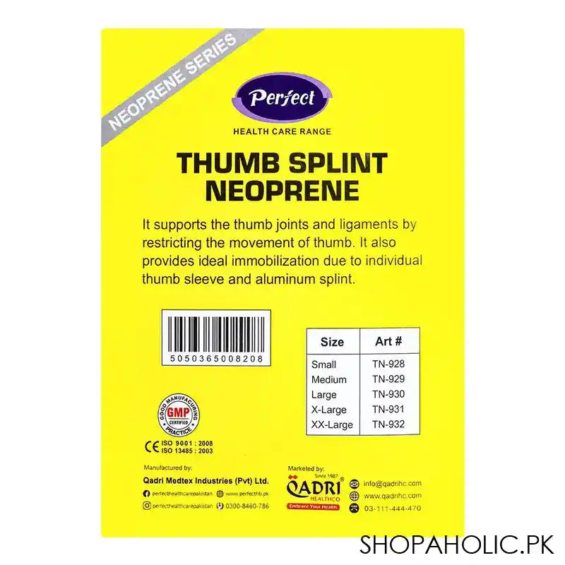 Perfect Thumb Splint Neoprene, X-Large - Image 3