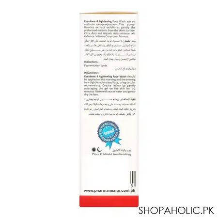 pharma health eventone 4 lightening face wash, forever for everybody, 100ml image3