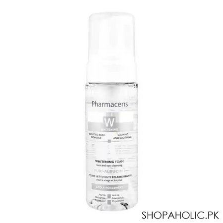 pharmaceris whitening foam cleanser, face & eye cleanser, 150ml main image