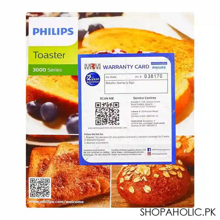 Philips 3000 Series Toaster, 830W, 1-8 Settings, HD2581/00 - Image 5