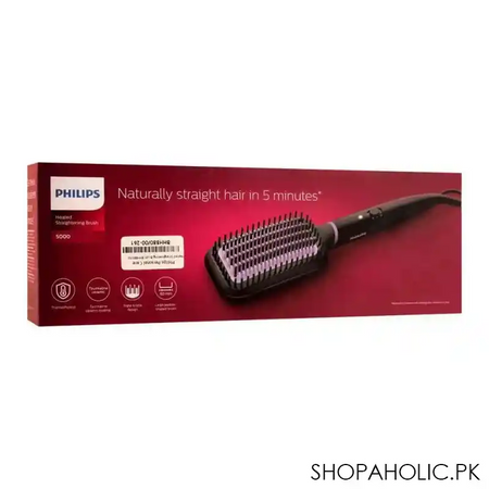 philips 5000 series heated straightening brush, bhh 880/00 image2