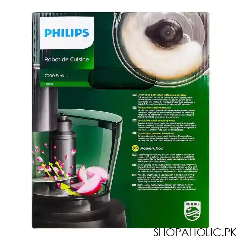 Philips 7000 Series Food Processor, 1300W, 3.4 Liter Bowl, 2.2 Liter Jug, +8 Accessories, HR7776/91 - Image 5