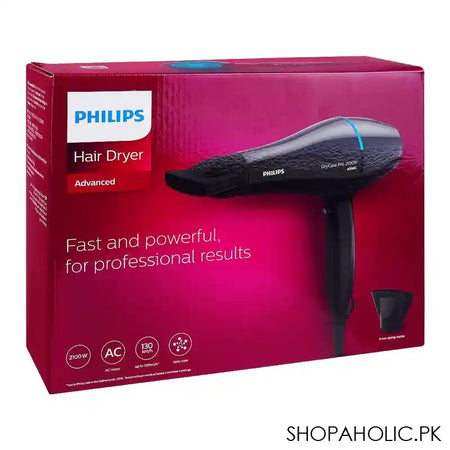 Philips Advanced Hair Dryer, 9mm Styling Nozzle, Ionic Care, 2100W, AC Motor, 130km/h, BHD272 - Image 7