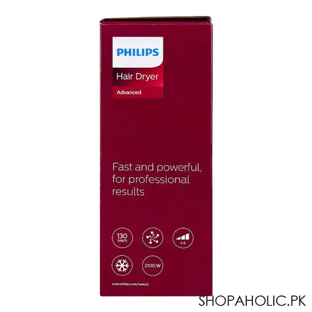 Philips Advanced Hair Dryer, 9mm Styling Nozzle, Ionic Care, 2100W, AC Motor, 130km/h, BHD272 - Image 8