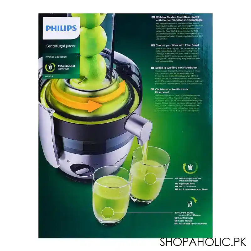 Philips Avance Juicer, X-Large Feed Tube, Fiber Boost Technology, 1L, HR-1925/21 - Image 2