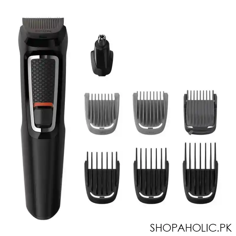 philips multigroom all in trimmer, 8 tools, face, nose/ear & hair, mg3730 main image