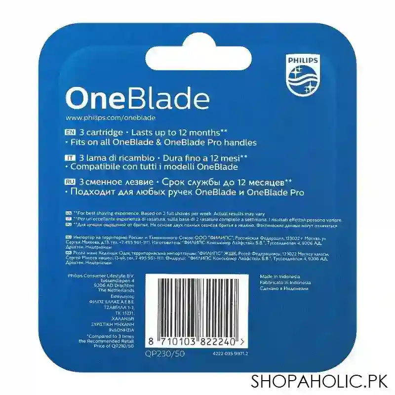 philips norelco one blade replacement blade 3, qp230/50 image3