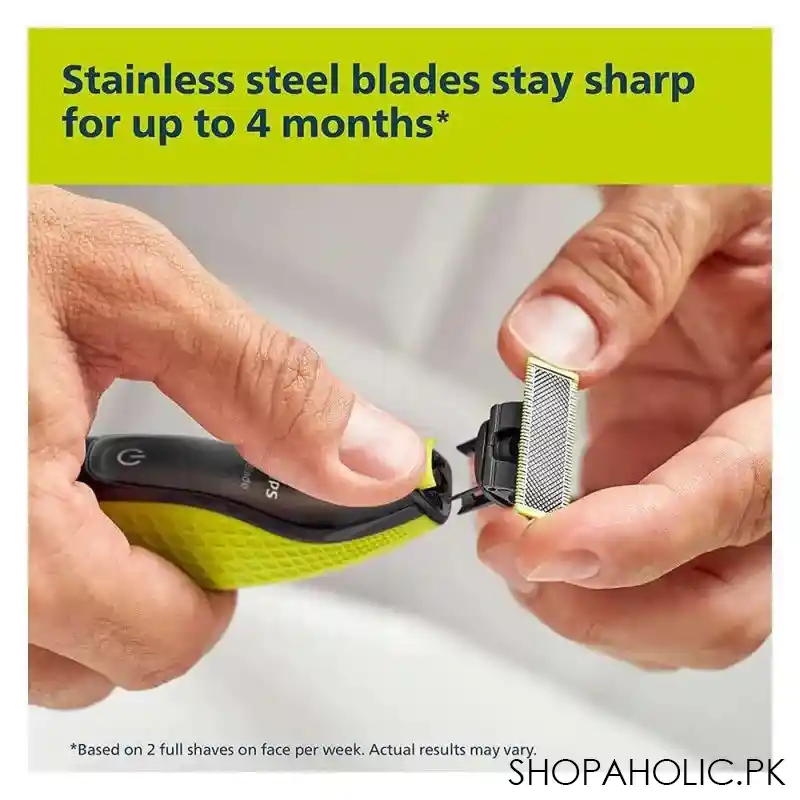 philips norelco oneblade, hybrid electric trimmer and shaver, 3 stubble combs, qp2520/70 image4