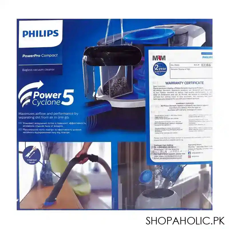 Philips Power Pro Compact Vacuum Cleaner, 1900W, FC9351/01 - Image 3