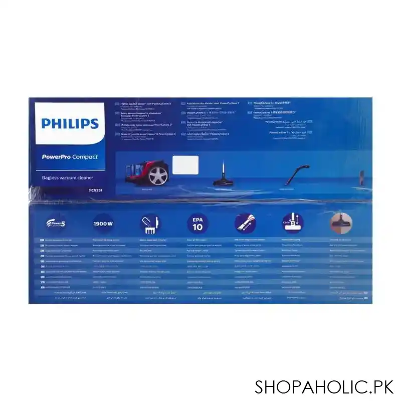 philips power pro compact vacuum cleaner, 1900w, fc9351/01 image4
