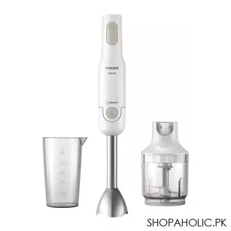 Philips Pro Mix Hand Blender With Beaker And Compact Chopper, 650W, HR-2535/01 - Main Image