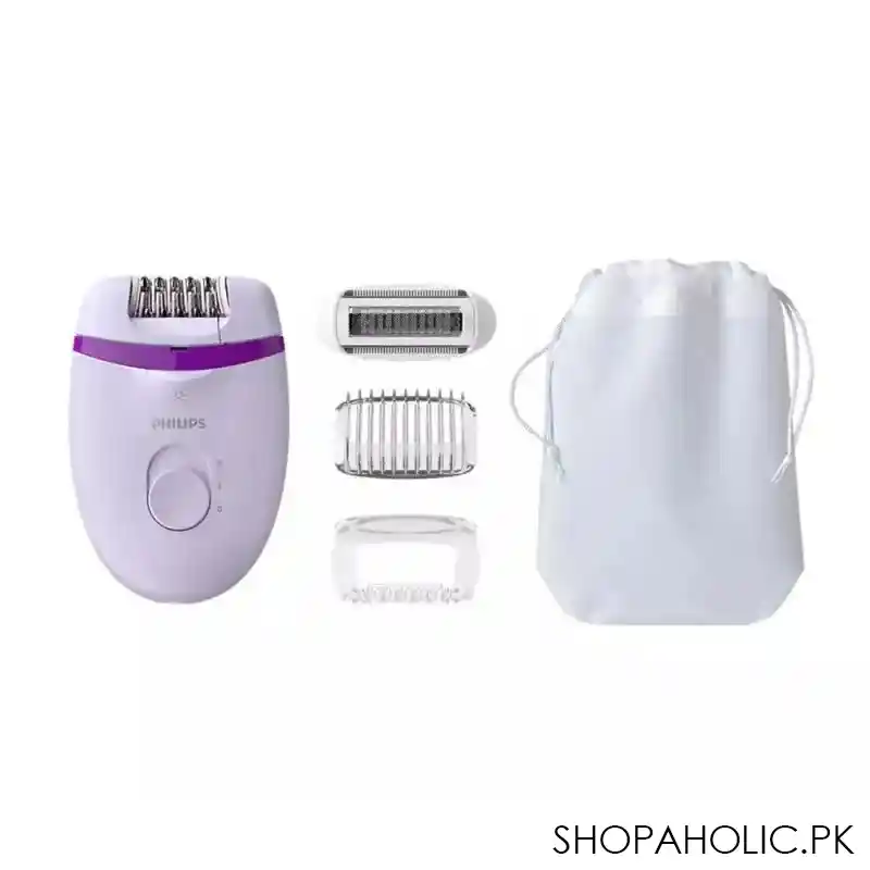 philips satinelle essential for legs & sensitive areas opti light compact epilator, purple, bre275/0 main image