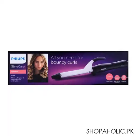 philips stylecare essential ceramic hair curler, bhb862 image2