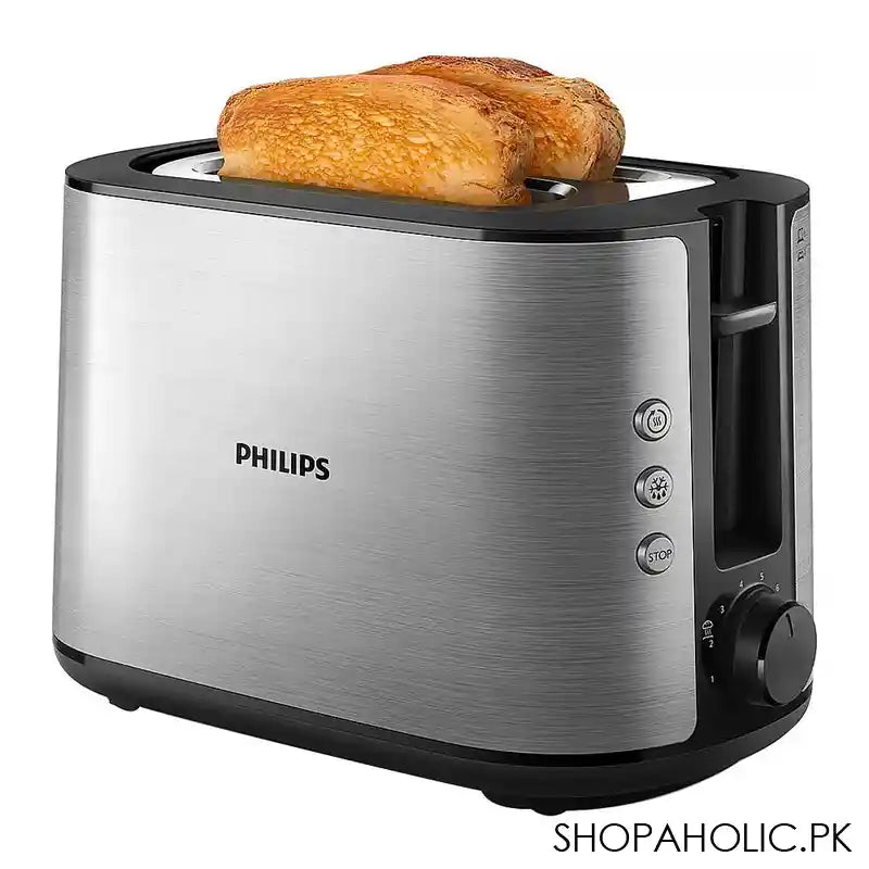 Philips Viva Collection Toaster, Extra Wide Slot, 950W, 8 Settings, Reheat, HD-2650/91 - Main Image