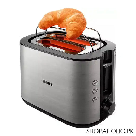 Philips Viva Collection Toaster, Extra Wide Slot, 950W, 8 Settings, Reheat, HD-2650/91 - Image 3