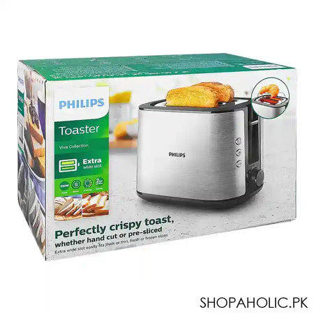 Philips Viva Collection Toaster, Extra Wide Slot, 950W, 8 Settings, Reheat, HD-2650/91 - Image 7