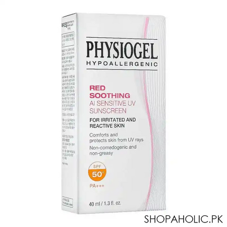 physiogel red soothing sunscreen, for irritated & reactive skin, spf 50+ 40ml main image