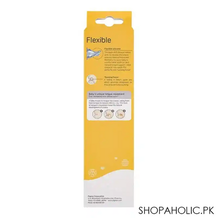 pigeon flexible clear soft & elastic pp feeding bottle, blue, 240ml, a79227 image3