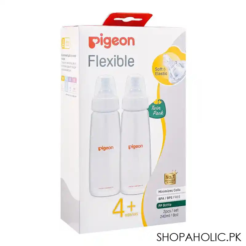 Pigeon Flexible Minimizes Colic Slim Neck PP Bottle 200ml, 2-Pack, A-79343 - Main Image