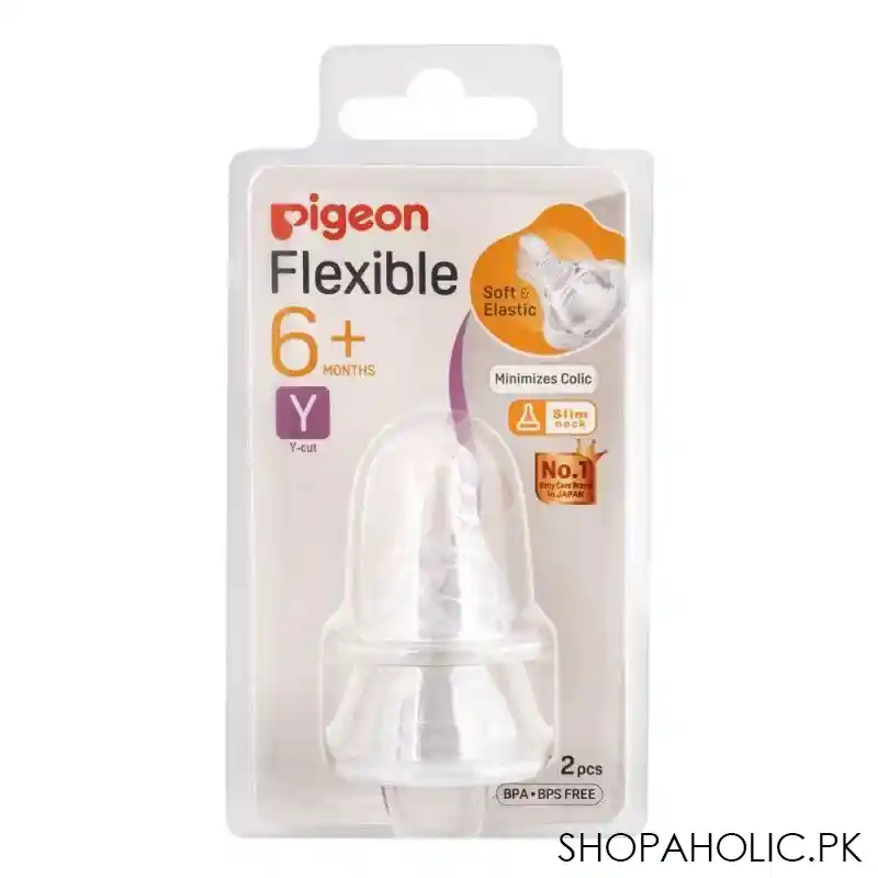 pigeon flexible peristaltic nipple 6+m y cut   26660 image2