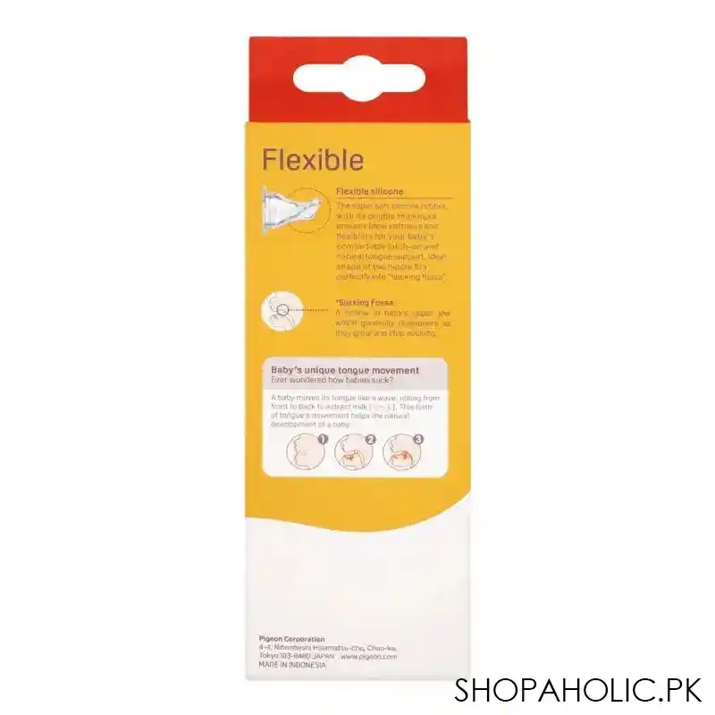 pigeon flexible premium slim neck feeding bottle, 0m+, 150ml/5oz, a78283 image4