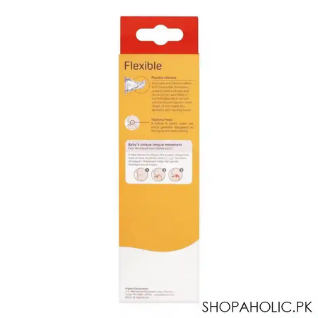 pigeon flexible premium slim neck feeding bottle, 4m+, blue, 250ml/8oz, a78284 image4