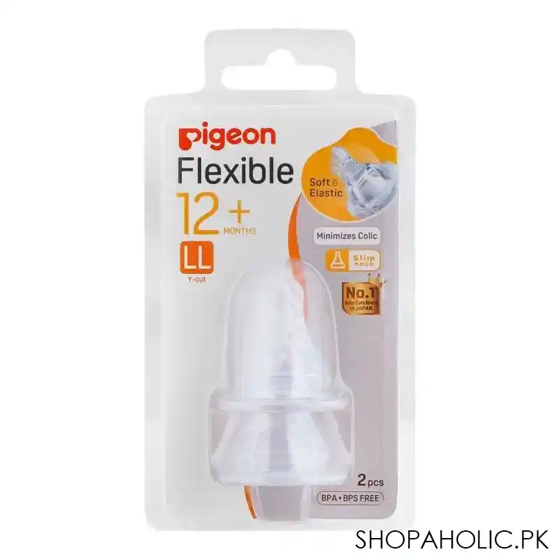 pigeon flexible y cut soft & elastic 12m+nipple, 2 pack, b79344 image2