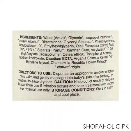 pigeon natural botanical olive oil, argan oil & camomile baby milk lotion, 200ml image3