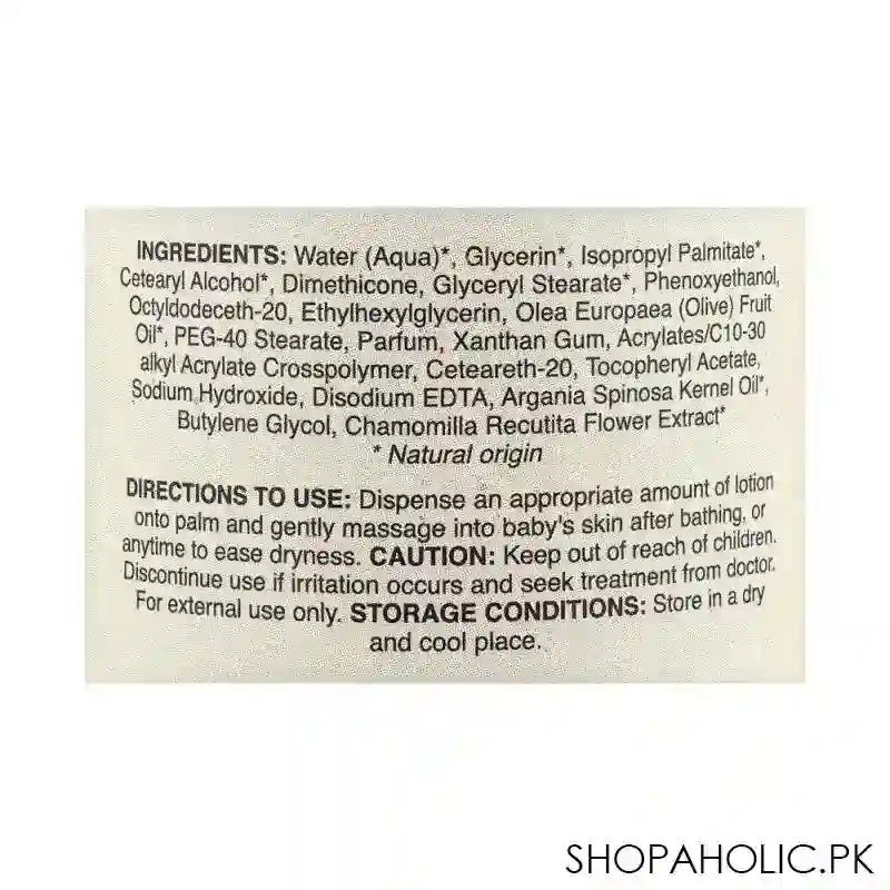 pigeon natural botanical olive oil, argan oil & camomile baby milk lotion, 200ml image3