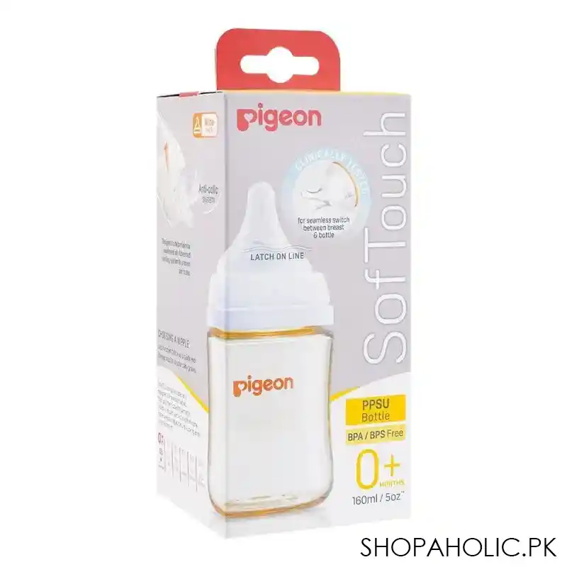 pigeon soft touch anti colic wide neck ppsu bottle 160ml, a 79438 main image