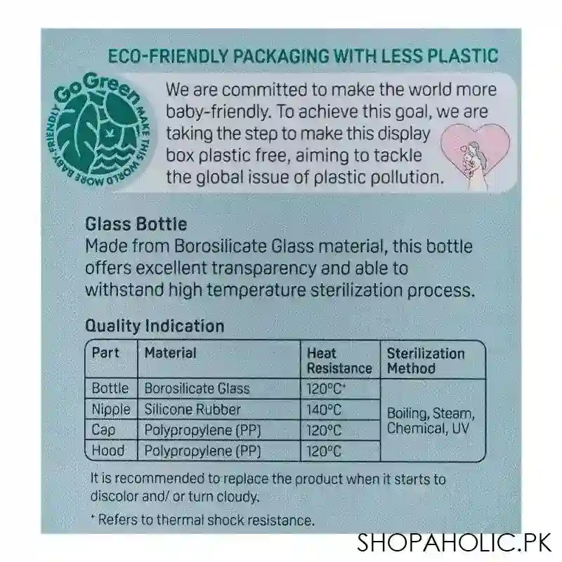 pigeon soft touch wn glass feeding bottle, 240ml, a79437 image4