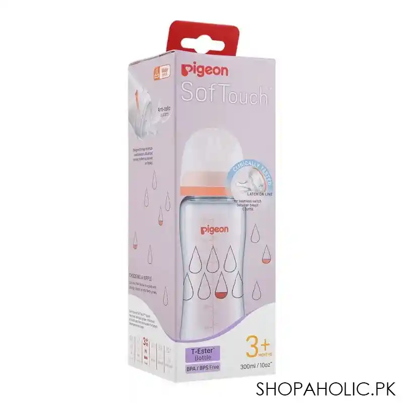pigeon soft touch wn t ester feeding bottle, dew drop, 300ml, a79450 image2
