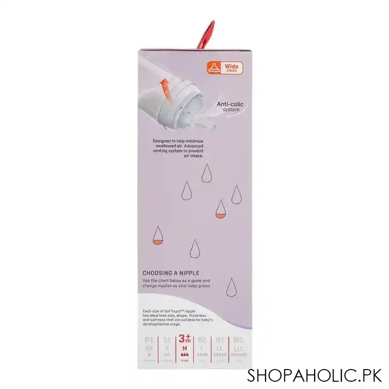 pigeon soft touch wn t ester feeding bottle, dew drop, 300ml, a79450 image4