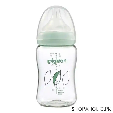 pigeon soft touch wn t ester feeding bottle, leaf, 200ml, a79449 main image