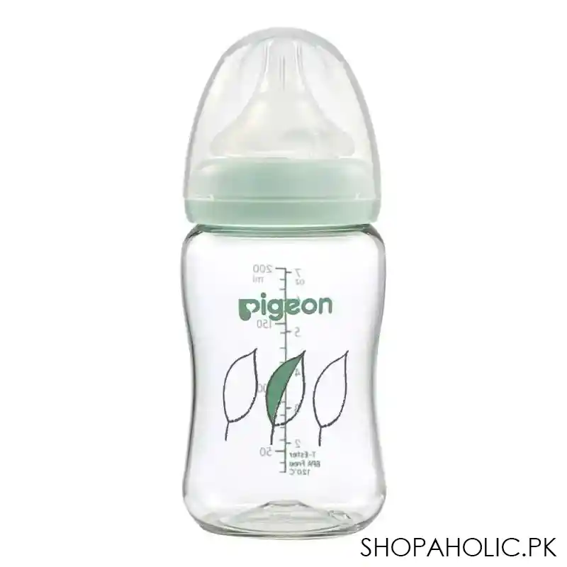pigeon soft touch wn t ester feeding bottle, leaf, 200ml, a79449 main image