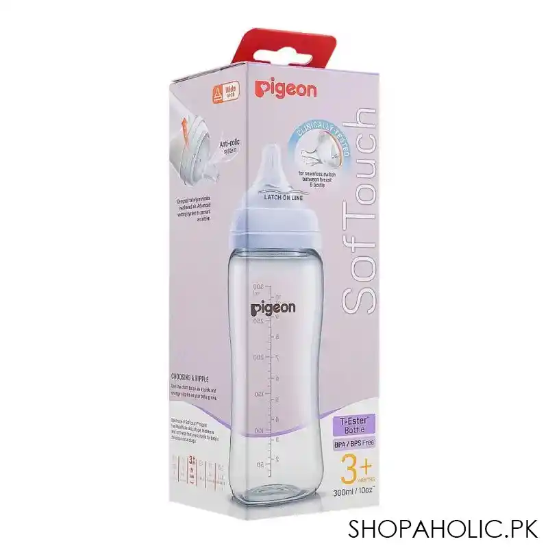 pigeon soft touch wn t ester feeding bottle, logo, 300ml, a79445 main image