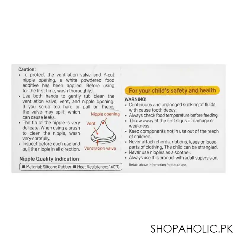 pigeon softouch y cut wide neck 15 months+ nipple, 2 pack, b 79466 image3